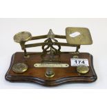 Vintage set of Postal Scales with weights
