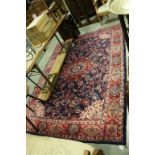 Iranian Wool Rug, Blue and Red Ground, 280cms x 202cms