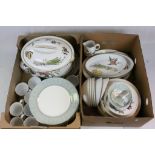 Two boxes of ceramics to include; Royal Worcester Evesham & Wedgewood Kenilworth pattern