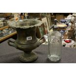 Twin handled Silver plated Wine cooler in need of re plating & a vintage CWS Co operative Soda