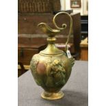 Large Gilt Painted Terracotta Ewer