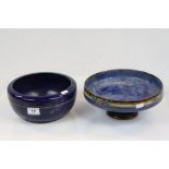 Royal Doulton stoneware Planter with dark blue glaze finish, number 8545 and a Footed Royal