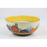 Clarice Cliff Bizarre ceramic Fruit Bowl in "Gayday" pattern