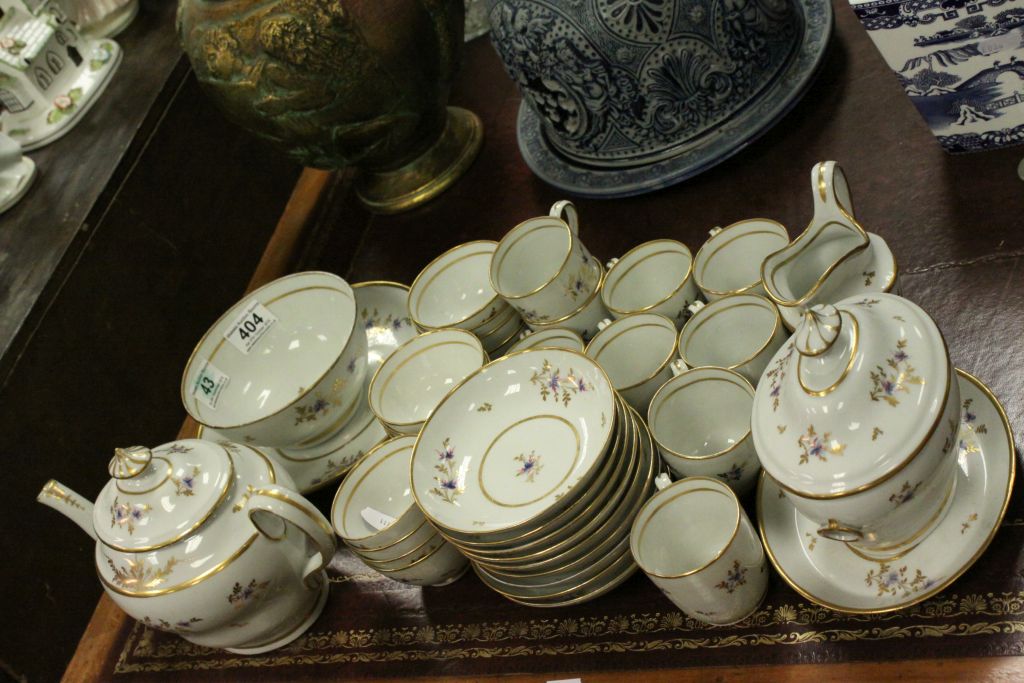 Extensive Early 19th century Newhall Tea Service comprising Tea Pot. Slop Bowl, Lidded Sugar Bowl on