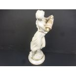 Royal Worcester 19th century tinted and partially glazed Parian figurine depicting Morning Dew,