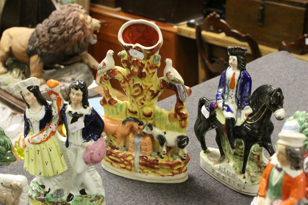 Collection of vintage Staffordshire & Staffordshire style figures - Image 3 of 5