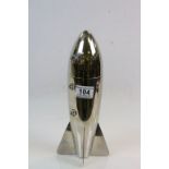 Chrome plated Cocktail shaker in the form of a Rocket