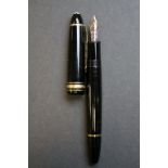 Black Montblanc Meisterstuck Fountain Pen with 14k Gold nib marked 4810