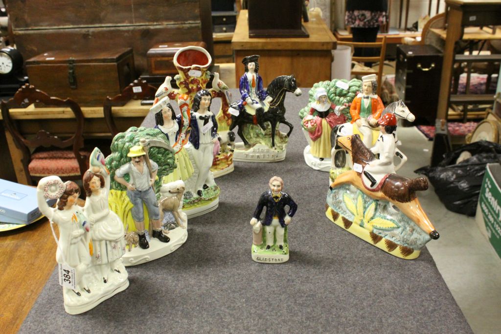 Collection of vintage Staffordshire & Staffordshire style figures