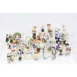 Two boxes of mixed vintage ceramic Figurines, including Victorian & Continental etc