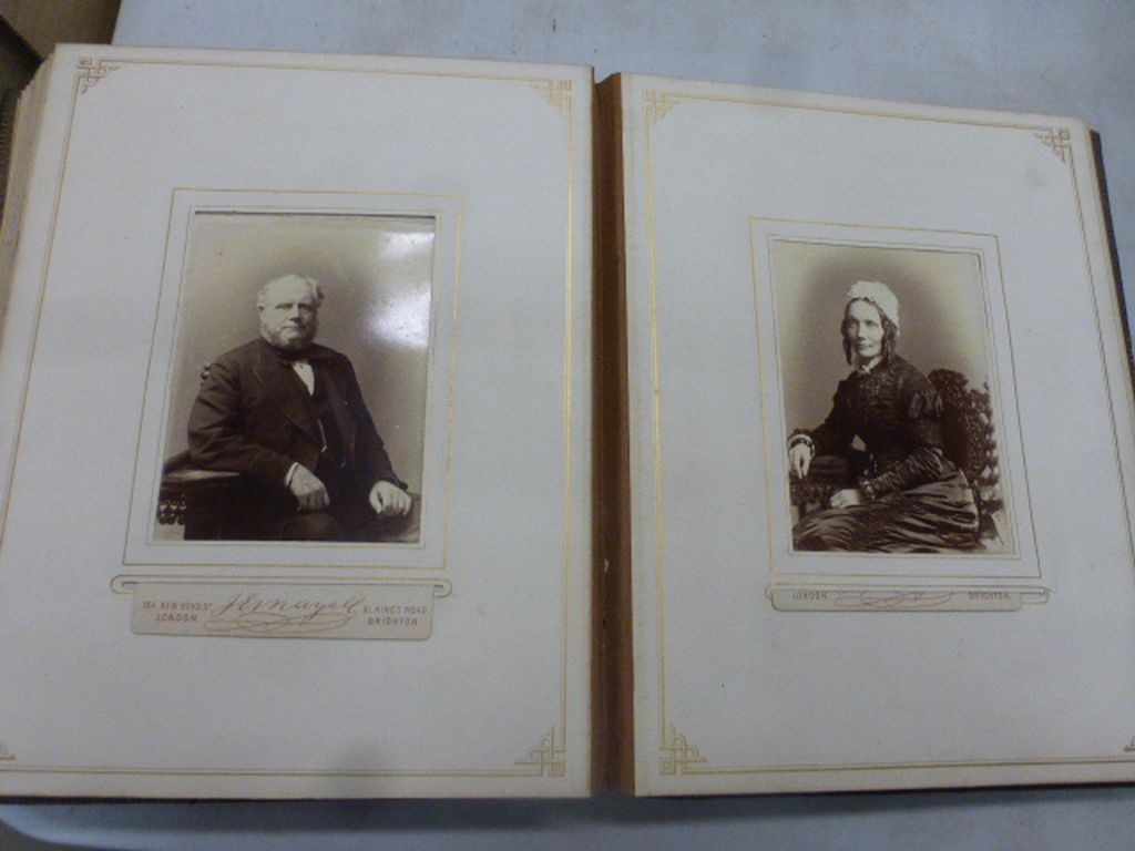 Photographs, a large collection of standard and cabinet CDVs in five Victorian albums, mostly - Image 3 of 5