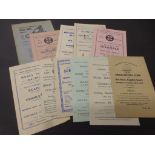 Grass Track / Scrambling programmes, a selection of 12 meetings, mostly 1940s, various Home Counties