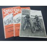 Speedway autographs/programmes, California interest, to include home programmes dated 3rd April 1955
