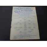 1924 Chelsea v South Africans single sheet friendly football programme played 17th September 1924