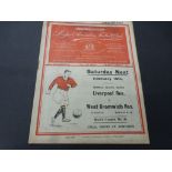 1938 Liverpool v Huddersfield FAC football programme played 12th Feb 1938 in excellent condition