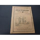 Pre War Spurs v Sheffield United football programme 6th April 1912. Programme is ex bound volume