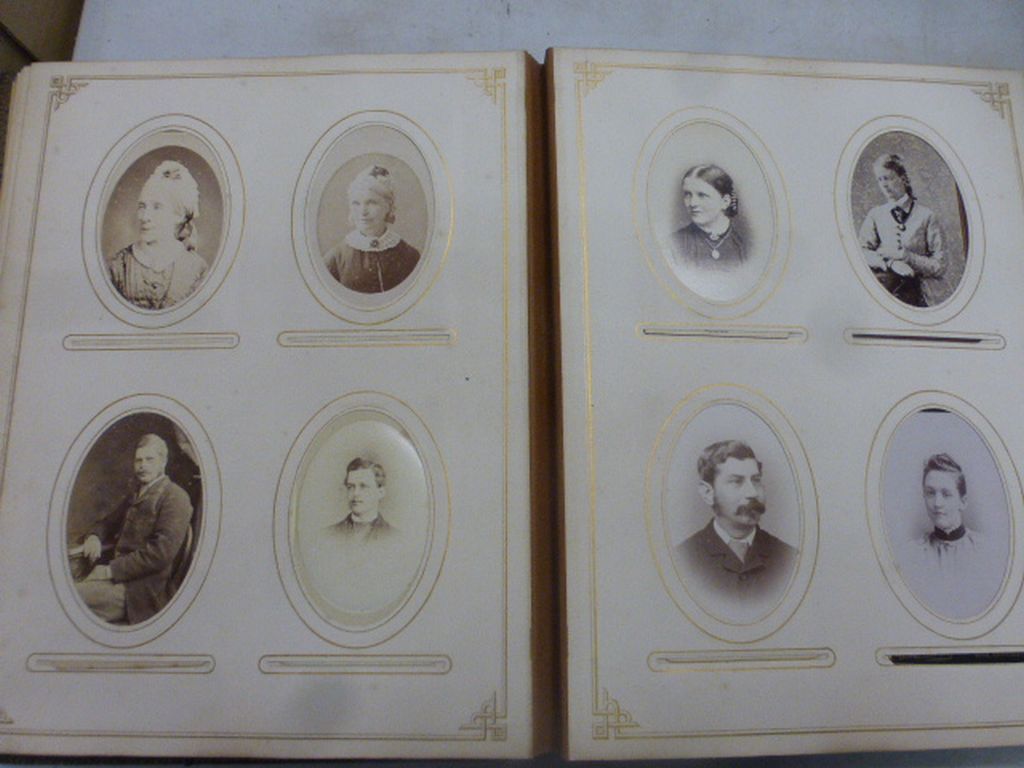 Photographs, a large collection of standard and cabinet CDVs in five Victorian albums, mostly - Image 2 of 5