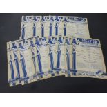 15 1936/37 Chelsea home reserves football programmes, all ex bounded issues, to include 1936 v