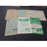 7 Plymouth Argyle home football programmes from 1946 to 1959 to include v Manchester City 26th Dec