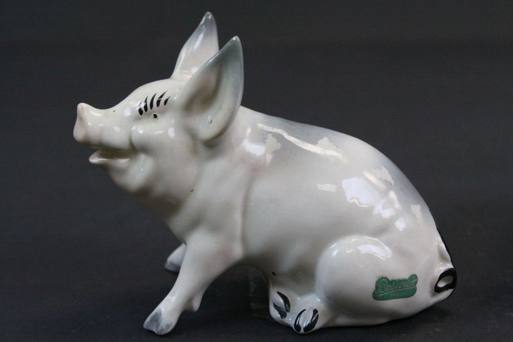 Beswick ceramic Pig 832 & a Ewe - Image 2 of 3