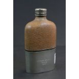Military Interest, Mid 20th century Hip Flask engraved HMS St Angelo Tennis 1944 ( St Angelo was not