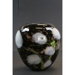 Art Glass Vase with organic decoration