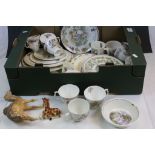 Royal Doulton Bunnykins & Royal Albert Brambly Hedge tea ware & a Beswick Camel for repair