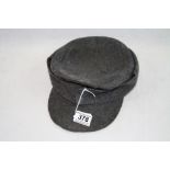 A Reproduction WW2 Wool M43 Ski Cap For Heer (Army ). The Classic German Army Cap In Heavy Fieldgrey