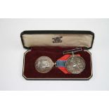 A Full Size World War One / WW1 British War Medal And A Cased Imperial Service Medal Issued To 33594