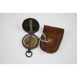 A World War One / WW1 British Army Officers No.135 Verner Compass With Original Leather Case.