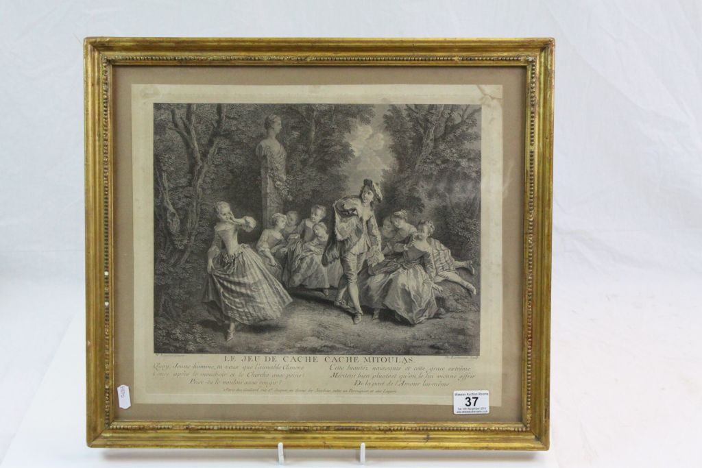 Vintage framed & glazed French Engraving