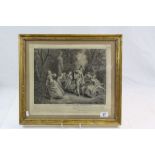 Vintage framed & glazed French Engraving