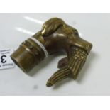 Bronze / Brass Gundog Walking Stick Handle