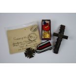 A Full Size World War One / WW1 German 1914-1918 Hindenburg Honour Cross Marked R.V. PFORZHEIM 29 To