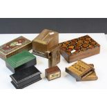 Collection of vintage Boxes to include Tunbridge Ware & Islamic