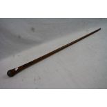 A World War One / WW1 Hand Carved Trench Art Walking Stick With German Timer To The Top And Ypres