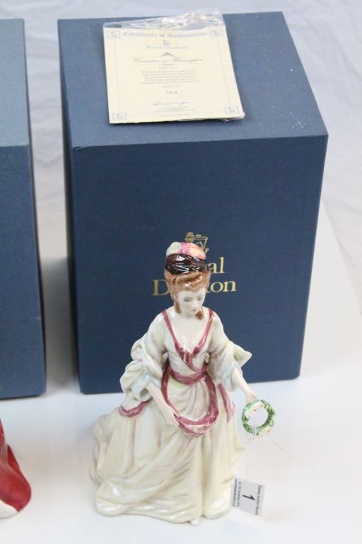 Boxed Limited Edition Royal Doulton figurines Countess Spencer HN3320 & Countess of Harrington - Image 3 of 5