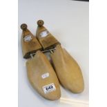 Pair of Vintage Treen ' Wildsmith of Duke Street ' Wooden Shoe Trees