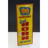 Painted Cast Iron Advertising sign "Golden Fleece Sound Horn for Service"