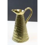Brass Jug with Crocodile effect pattern & maker mark to base