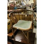 Edwardian Mahogany Inlaid Corner Chair