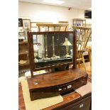 19th century Mahogany and Veneer Swing Dressing Table Mirror with Three Drawers