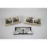 Two Sets Of World War Two German Third Reich Stereoscope Cards Complete With Viewer, Many Photo's