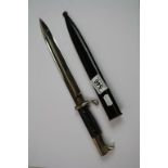 A World War Two / WW2 German Third Reich Parade Bayonet, Plated Blade 9¾", By WKC, The Plated Hilt