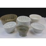 Collection of vintage ceramic Jelly Moulds to include Minton