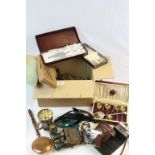 Mixed collectables to include Silver plate, cutlery, Poole Pottery, cameras etc