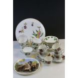 Mixed ceramic tea ware to include Colclough "Ivy Leaf" & Swinnerton's "Raffia"