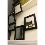 Painted Three Section Wall Mirror and a similar Two Section Wall Mirror