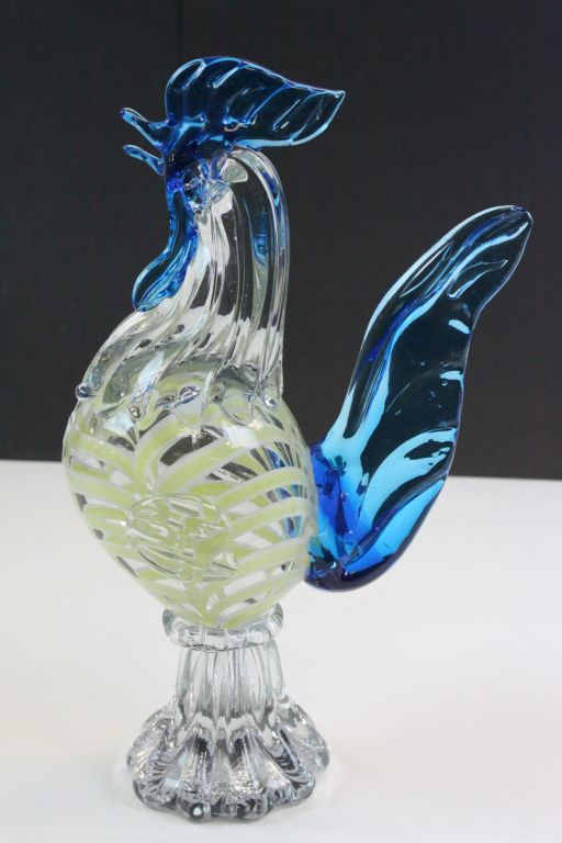 Large Murano Glass Cockerel, 34cms high