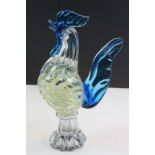 Large Murano Glass Cockerel, 34cms high